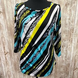 Multicolor Striped Women's Top - Size M